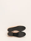 Black & Beige Patent Cap Toe Mary Jane Flats