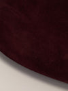 Burgundy Buckle Belted Suede Bucket Bag