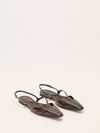 Black & Brown FFold Animal Print Slingbacks