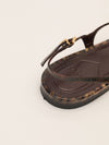 Black & Brown FFold Animal Print Slingbacks