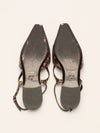 Black & Brown FFold Animal Print Slingbacks