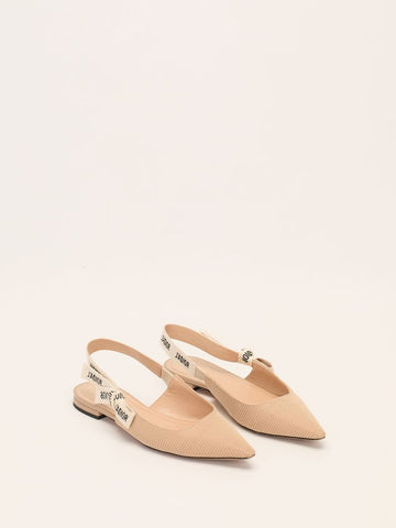 Nude J'Adior Slingback Flats