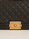 Black Medium Caviar Boy Bag With GHW