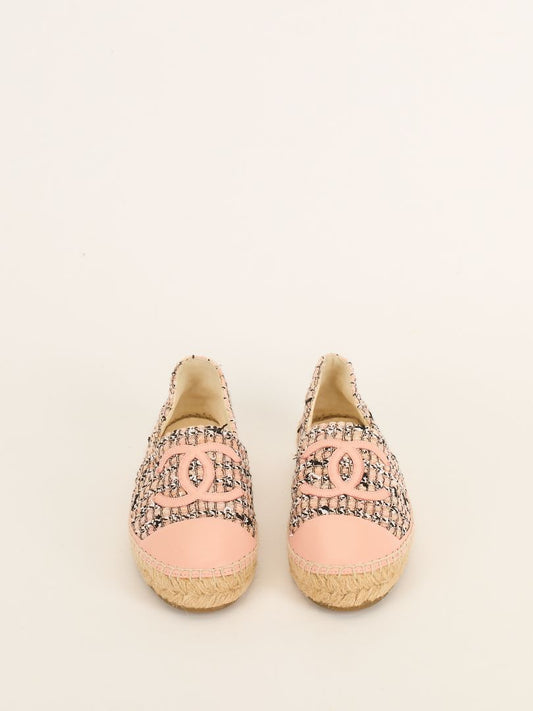 Pink Tweed Espadrilles