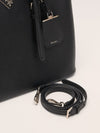 Black Large Saffiano Leather Double Tote