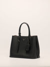 Black Large Saffiano Leather Double Tote