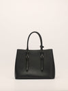 Black Large Saffiano Leather Double Tote
