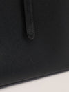 Black Large Saffiano Leather Double Tote