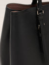 Black Large Saffiano Leather Double Tote