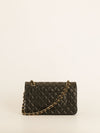 Black Medium Lambskin Classic Double Flap Handbag With GHW