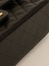 Black Medium Caviar Leather Classic Double Flap Bag With GHW