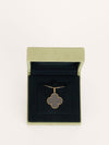Black Onyx & Yellow Gold Vintage Alhambra Pendant Necklace