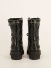 Black D-Leader Cannage Combat Boots