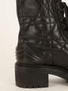 Black D-Leader Cannage Combat Boots