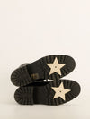 Black D-Leader Cannage Combat Boots