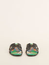 Black & Multi Toucan Oran Flat Sandals