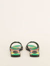 Black & Multi Toucan Oran Flat Sandals