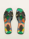 Black & Multi Toucan Oran Flat Sandals