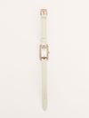 Small Nantucket Rose Gold Diamond Set Watch With Alligator Strap