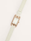Small Nantucket Rose Gold Diamond Set Watch With Alligator Strap