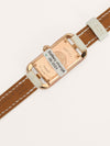 Small Nantucket Rose Gold Diamond Set Watch With Alligator Strap