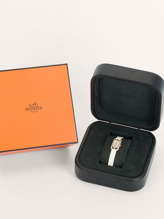 Small Nantucket Rose Gold Diamond Set Watch With Alligator Strap