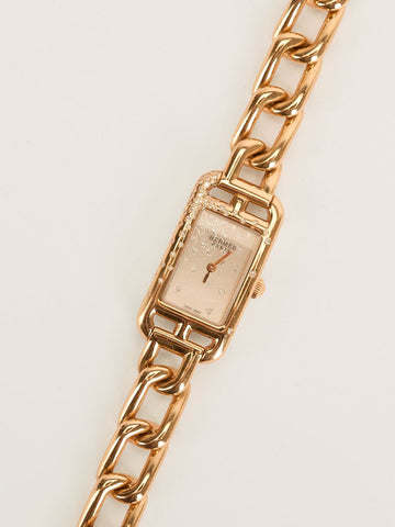 Small Rose Gold Nantucket Jeté Watch With Chain Bracelet