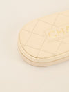 Cream Quilted Turnlock Mules