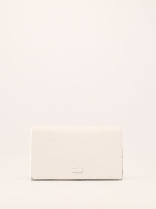 White Oversized Diamante Clutch