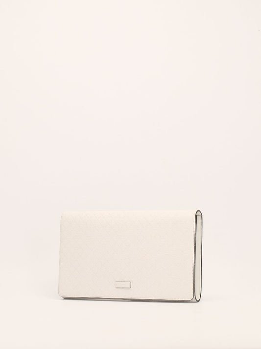 White Oversized Diamante Clutch