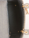 Grey Medium Cannage Embroidery Lady D-Lite Handbag With GHW