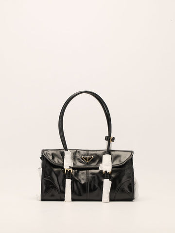 Black Top Handle Bag