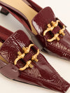 Burgundy Glossy Madam Mules