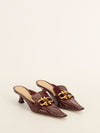 Burgundy Glossy Madam Mules