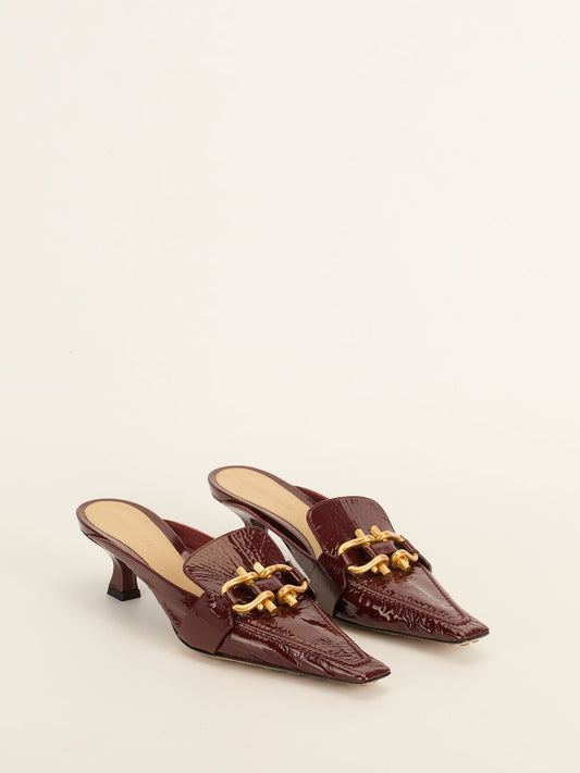 Burgundy Glossy Madam Mules