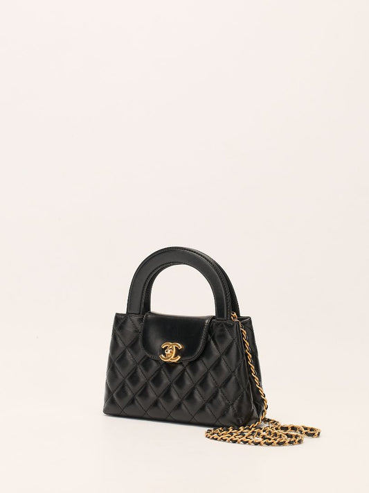 Black Nano Kelly Shopper Bag With GHW