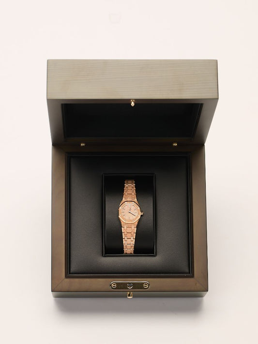Pink Gold Mini Piguet Royal Oak Frosted Gold Quartz Watch