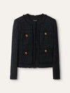 Navy Four Pocket Tweed Jacket