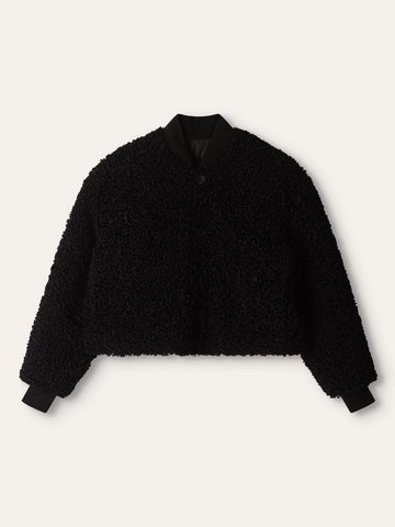 Black Reversible Boucle Jacket