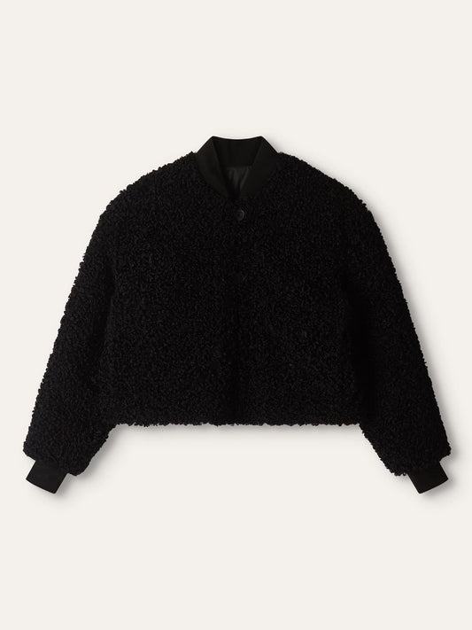 Black Reversible Boucle Jacket