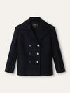 Navy Paris-Hamburg Wool Peacoat