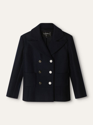 Navy Paris-Hamburg Wool Peacoat