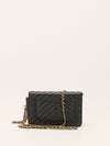 Black Chevron Wallet On Chain With GHW