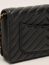 Black Chevron Wallet On Chain With GHW
