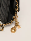Black Chevron Wallet On Chain With GHW