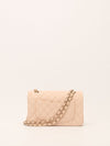 Beige Small Classic Caviar Double Flap Handbag With GHW