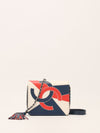 Blue & Red & White CC Tassel Patchwork Flap Bag With SHW