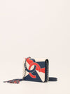 Blue & Red & White CC Tassel Patchwork Flap Bag With SHW