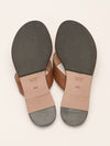 Tan GG Marmont Leather Sandals