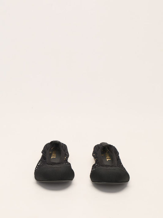 Black Mesh Ballet Flats